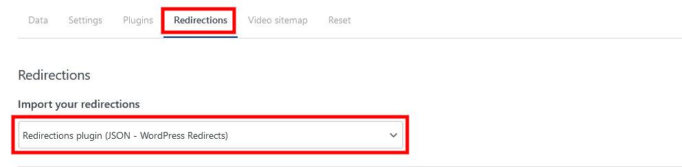 Import redirect step2