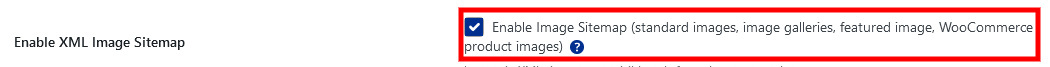 enable image sitemap