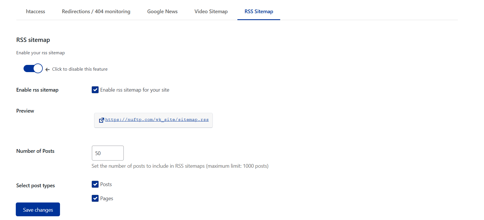 RSS sitemap RSS sitemap