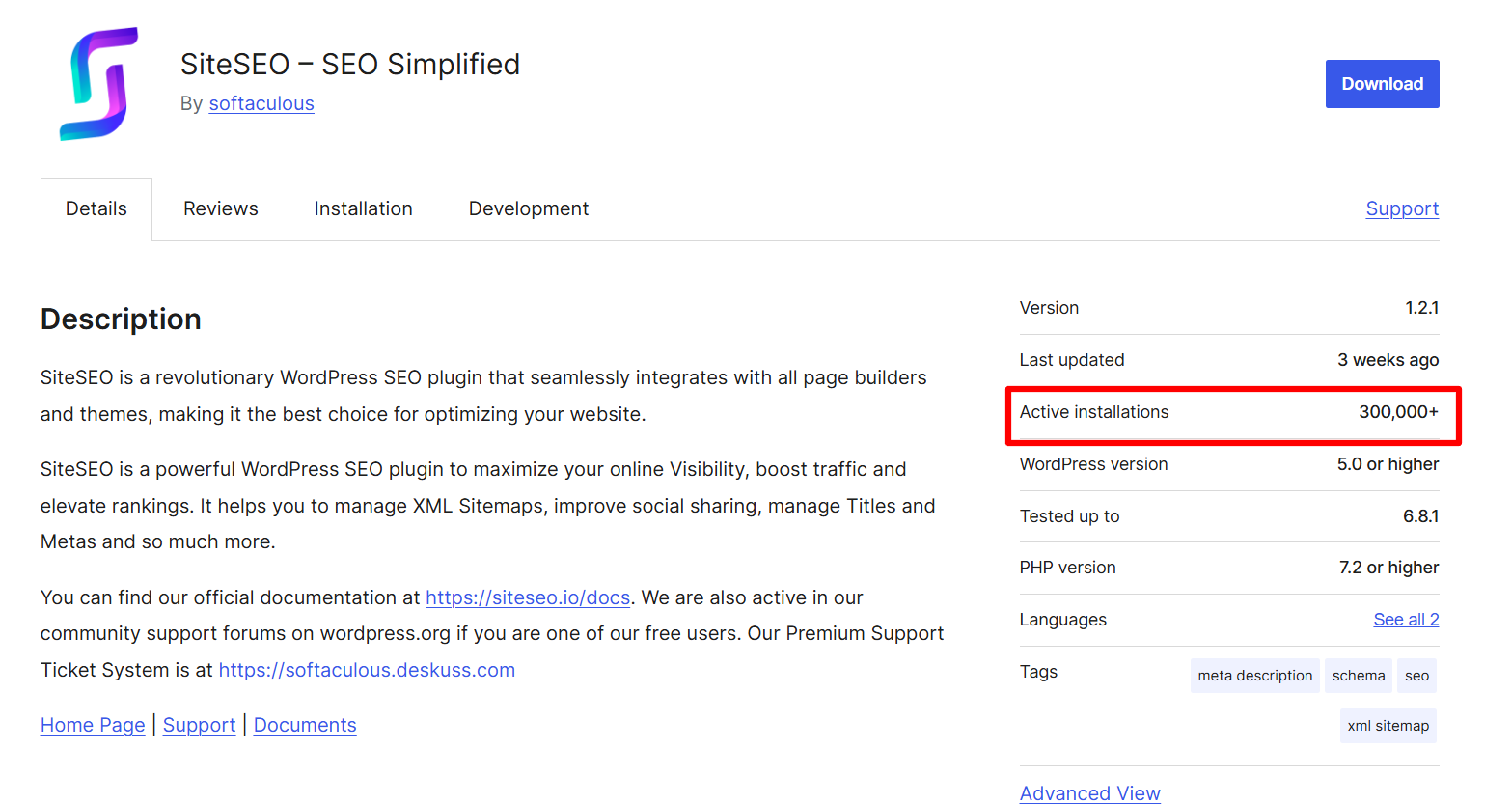 SiteSEO crossed 300k on WordPress SiteSEO crossed 300k on WordPress