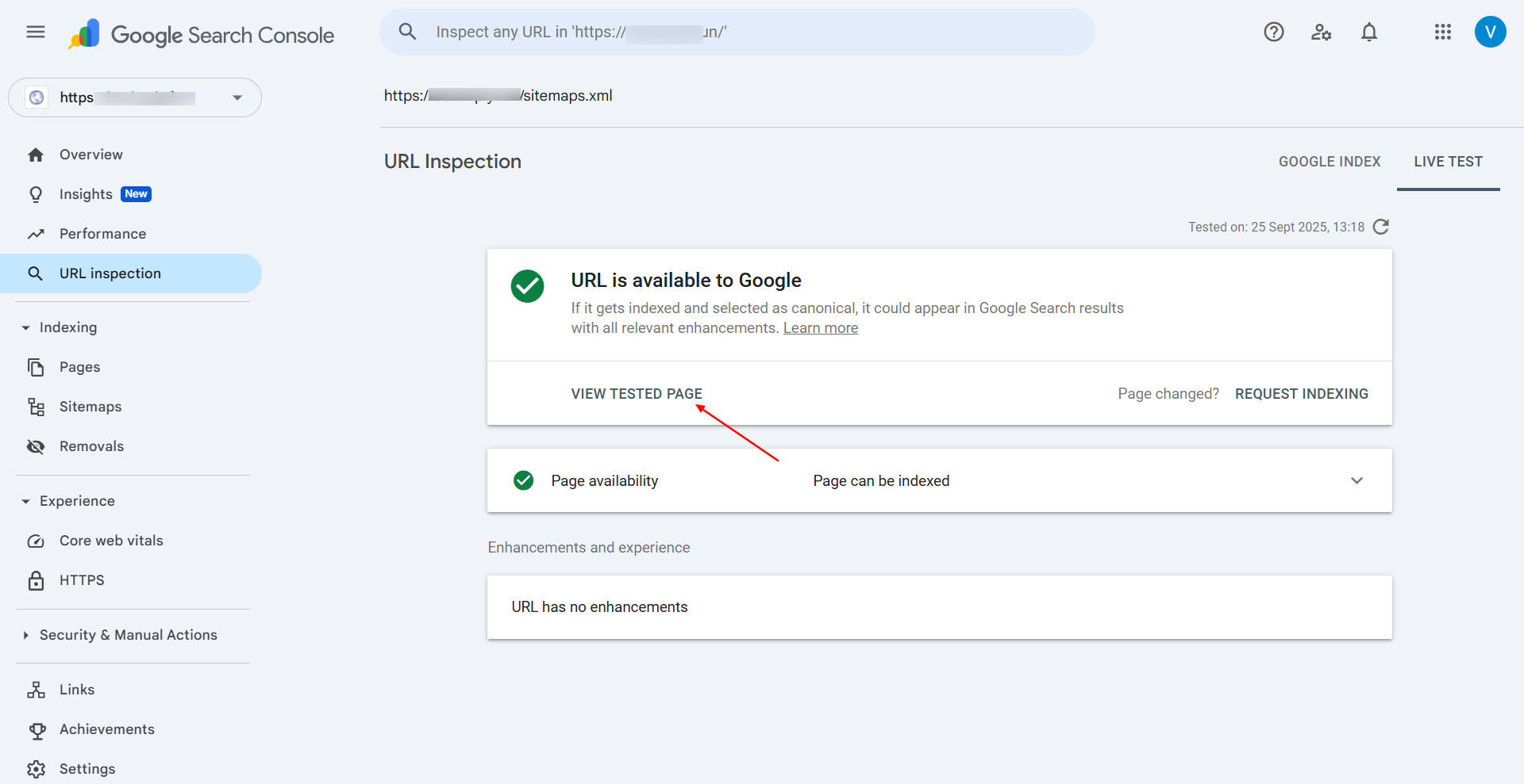 View Tested Page View Tested Page