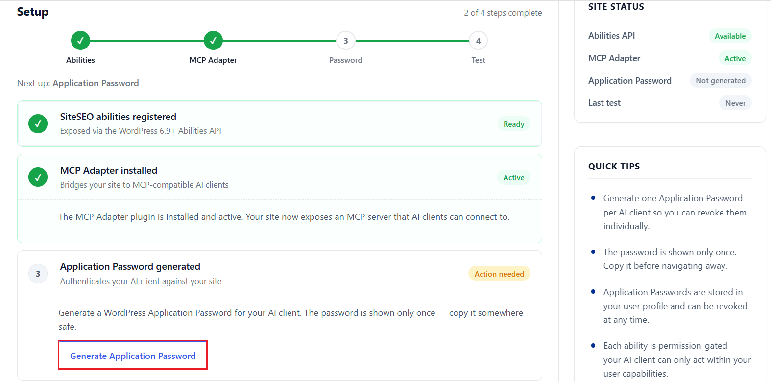 generate password