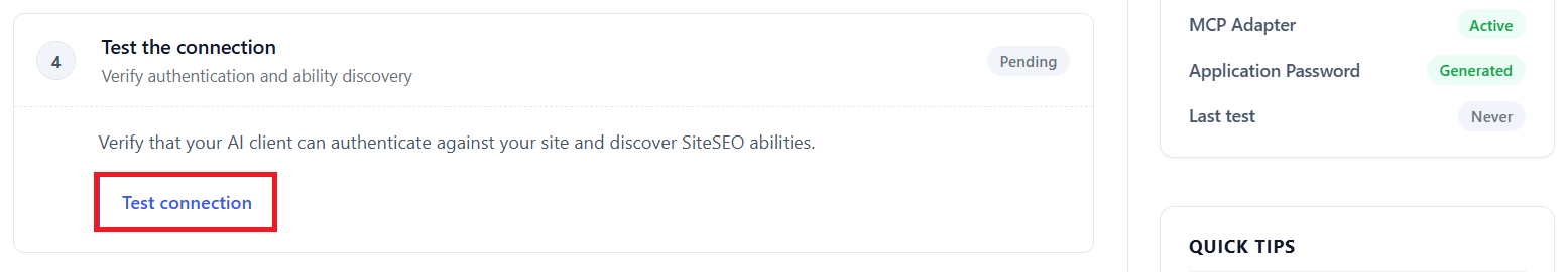 test connection